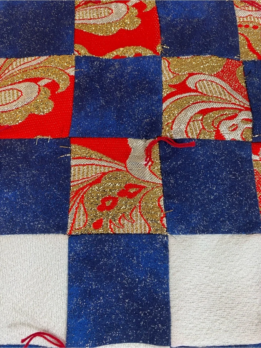 Handmade Quilt patriotic throw or table runner Red White Blue July 4th